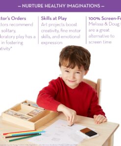 Melissa & Doug Wooden Stamp Activity Set: Horse Stable - 10 Stamps, 5 Colored Pencils, 2-Color Stamp Pad - Horse Stamps With Washable Ink, Horse Gifts For Girls And Boys Ages 4+ 13 7146GyiQECL