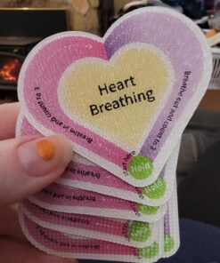 Cusprtm 48 Pcs Anxiety Sensory Stickers, 2 Textured Tactile Rough Calm Stickers Large Size Breathing Stickers Mindfulness Stickers for School Office Classroom Adults Teens Sensory Items 53 7146SyJWOtL