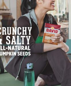 DAVID Seeds Salted and Roasted Pumpkin Seeds, Keto Friendly Snack, 5 OZ Bags, 12 Pack Original 5 Ounce (Pack of 12) 11 7146h33ccQL