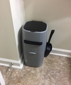 Litter Genie Plus Pail (Silver) | Cat Litter Box Waste Disposal System for Odor Control | Includes 1 Square Refill Bag 43 7146iol4BqL