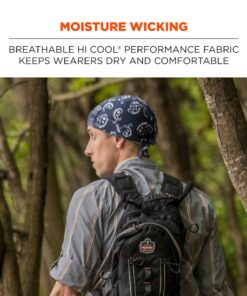 Alternative view of Ergodyne Chill-Its 6615 Absorptive Moisture-Wicking Dew Rag, Flames, One Size