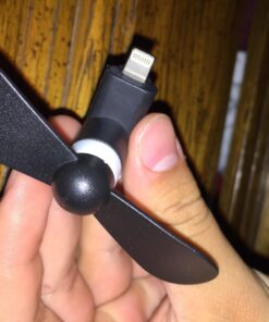 Stouch Mini Portable Dock Cool Cooler Rotating Fan iPad iPhone 7 Plus 6 6S 6 Plus 5 8 pin lightning - Black 17 7147747l3L