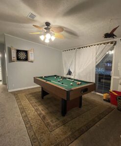 Mizerak Dynasty Space Saver 6.5' Billiard Table with Leg Levelers, Automatic Ball Return, and Classic Green Nylon Cloth 75 714796KG40L