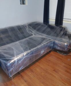 Stretch Wrap Industrial Strength Extra Thick 18" 1100 SqFt 80 Gauge (20 Micron) 1 Pack, Shrink Wrap Roll for Moving Supplies, Furniture, Pallets, Plastic Wrap for Packing, Heavy Duty Stretch Film Clear 40 7147BHqvSL