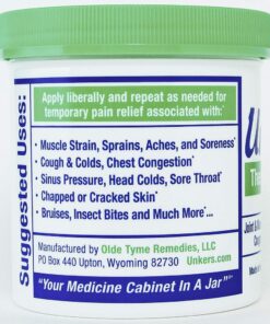 Unkers Therapeutic Rub for Joint Pain, Sore Muscles, Burn Cream, or Calm Your Cough 13.5 ounces 17 7147jhXwQ3L