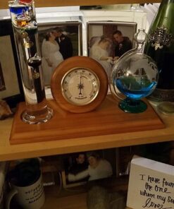 Lily's Home Analog Weather Station, with Galileo Thermometer, Glass Barometer, and Analog Hygrometer, 5 Multi-Colored Spheres (10.5 in x 12 in) 18 7147qIko1BL