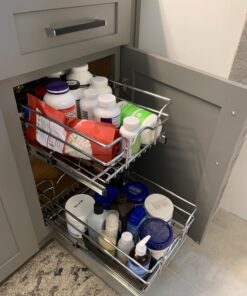 Rev-A-Shelf - 5WB2-1218-CR - 12 in. W x 18 in. D Base Cabinet Pull-Out Chrome 2-Tier Wire Basket 12 in. 26 7148VRks4EL