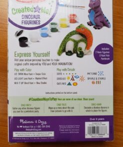 Melissa & Doug Created by Me! Dinosaur Figurines Craft Kit (2 Resin Dinosaurs, 6 Paints, Paintbrush) 24 71499Mm LOL