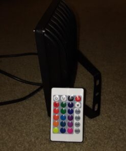 GLW 20W LED RGB Flood Light Waterproof IP65 Dimmable Color Changing 16 Colors 4 Modes Remote Control Garden Light Otdoor Light with US 3-Plug 58 7149ILWOVL