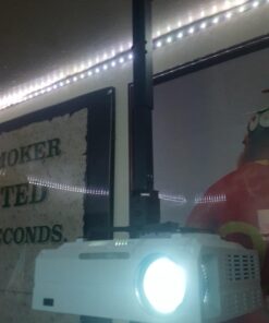 Henxlco Universal Projector Mount Wall or Ceiling Bracket with Adjustable Height and Extendable Arms Tilt DLP LCD Projection Mount for Home and Office Different Size Projector (Black) Black 33 7149fQJEqOL