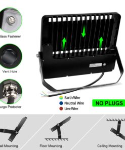 LEDMO 1500W Equivalent LED Stadium Flood Lights - Powerful Commercial Outdoor Lighting for Sports Fields, Arenas and Counts - 240W 36000LM 100-277V 5000K - Weatherproof and Energy Efficient 240W-1PC 24 7149jtACR2L