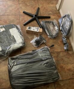 Amazon Basics Classic Office Desk Computer Chair - Adjustable, Swiveling, Ultra-Soft Microfiber, Lumbar Support, 28"D x 25"W x 43.5"H, Black 46 714AA0tBGBL