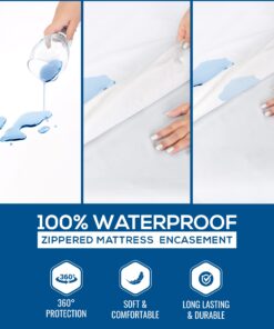 Utopia Bedding Premium Zippered Mattress Encasement (Fits 10 Inches Mattress, Twin) - Waterproof and Bed Bug Proof Mattress Protector - Six-Sided Mattress Cover 10" Deep 11 714ARCnQ6nL 3