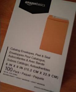 Amazon Basics Catalog Mailing Envelopes, Peel & Seal, 6x9 Inch, Brown Kraft, 100-Pack 6 x 9 44 714BPWEfAAL