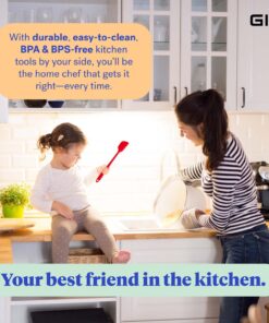 GIR - Premium Silicone Spatula - For Cooking, Baking & Mixing - Skinny & Seamless Design - Heat-Resistant up to 550°F - Nonstick - Dishwasher Safe Cookware - BPA Free - Kitchen Essentials - Red Skinny - 11 IN 9 714BYOu4BRL