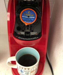 VitaCup Genius Keto Coffee Pods with MCT Oil, Turmeric and Vitamins B1, B5, B6, B9, B12, D3 for Energy & Focus in Recyclable Single Serve Pod Compatible with K-Cup Brewers Including Keurig 2.0 Genius + MCT 16 Count (Pack of 1) 39 714BjR8nBL