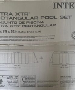 INTEX 26355EH Ultra XTR Deluxe Rectangular Above Ground Swimming Pool Set: 18ft x 9ft x 52in – Includes 1500 GPH Sand Filter Pump – SuperTough Puncture & Rust Resistant – Easy to Assemble with Sand Filter Pump 49 714CCEqqFDL