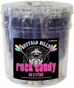 Alternative view of Buffalo Bills Grape (Purple) Rock Candy On A Stick (36-ct tub purple rock candy crystal sticks) Grape (Purple) 36 Count (Pack of 1)