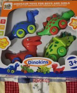 3 Bees and Me Dinosaur Car Toys for Toddlers | Dinosaurs with Wheels 4-in-1 Pack, Fun Party Toy, Play Set for Kids | Birthday Gift for Boys and Girls 37 714CRGCCOAL