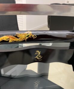 siwode Katana Handmade Full Tang Sharp, Alloy Golden Dragon Tsuba Japanese Samurai Sword High Carbon Steel 1060, 40-Inch Golden-No-BoHi 49 714CaER4 BL