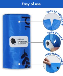 GORILLA SUPPLY Dog Poop Waste Bags with Dispenser and Leash Tie, 9" x 13", Blue, 1000 Count 30 714Cyhw7udL