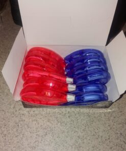 Vobou Whiteout Correction Tape, Easy To Use Applicator for Instant Corrections Correct Wrong Writing At Any Time, For school, Office (Red and Blue, 12pack, 6M/256" x 0.2") Blue/Red 45 714CzHPC6QL