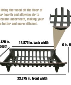 Panacea 15424 Cast Iron Fire Grate, Black, 24-Inch 17 714DZ0fuCIL