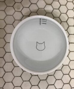 Necoichi Raised Cat Water Bowl, Elevated, with Measurement Lines, Dishwasher and Microwave Safe (Cat, Regular) 46 714DZvyPpZL