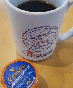 VitaCup Genius Keto Coffee Pods with MCT Oil, Turmeric and Vitamins B1, B5, B6, B9, B12, D3 for Energy & Focus in Recyclable Single Serve Pod Compatible with K-Cup Brewers Including Keurig 2.0 Genius + MCT 16 Count (Pack of 1) 36 714DgjpQ4cL 2