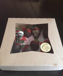 MT Products Kraft Pie Boxes with Window - Size of 9" x 9" x 2.5" - (15 Pieces) Pastry Boxes - Auto Pop-Up Bakery Boxes with Window - Keep Donuts, Cookies, Muffins Safe - Made in the USA 30 714E6grkkhL