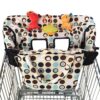 Shopping Cart Cover for Baby and High Chair Cover -2-in-1- Soft Padded Machine Washable Cart Cover for Babies - Cellphone and Bottle Holder included, Perfect baby shower gifts for boys or girls 41 714Fmbm2t L