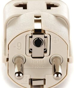 OREI European Power Adapter Plug, Perfect for Travel To Europe, Germany, France, Spain, Norway, Korea - Universal Socket - Type E/F Outlet - 2 Inputs - Safe Grounded Connection 16 714FzLSKNEL