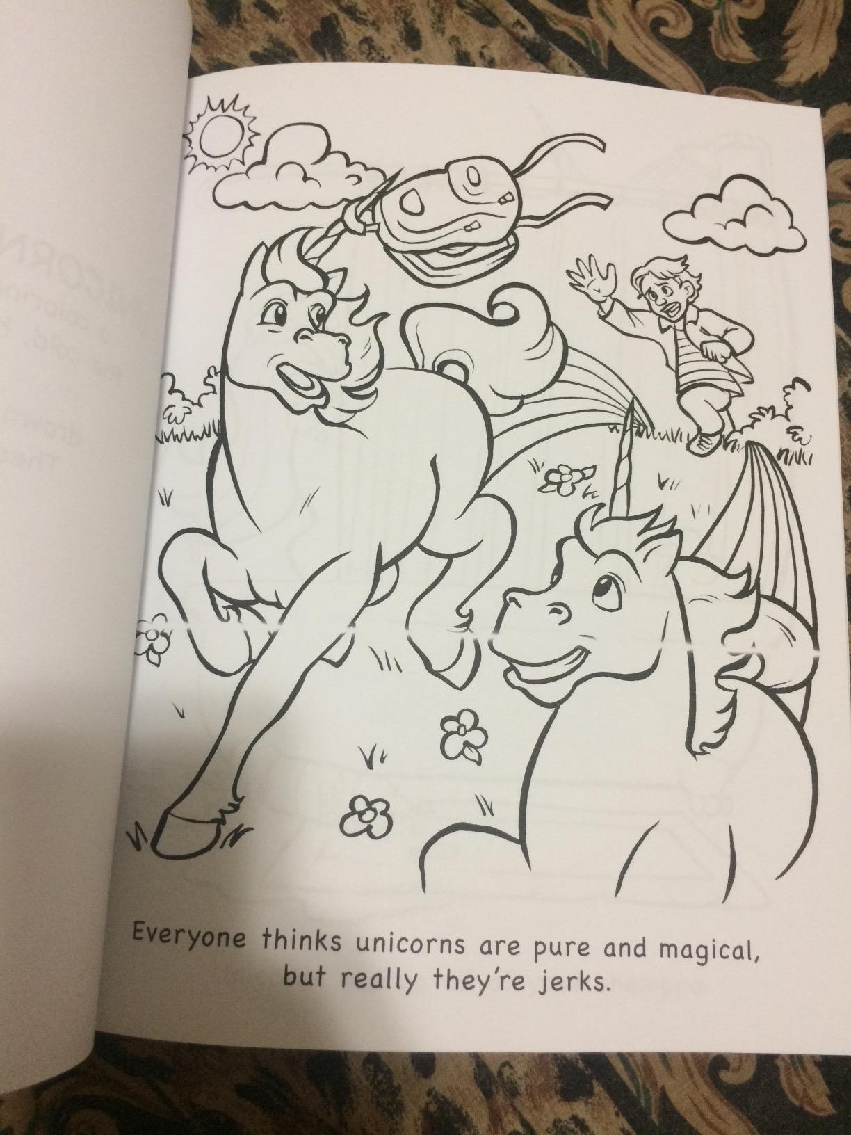 Unicorns Are Jerks: A Funny Adult Coloring Book Exposing the Cold, Hard, Sparkly Truth (Hilarious Unicorn Christmas Gift or Stocking Stuffer for Adult Women) Paperback, Picture Book 4 Unicorns Are Jerks: A Funny Adult Coloring Book Exposing the Cold, Hard, Sparkly Truth (Hilarious Unicorn Christmas Gift or Stocking Stuffer for Adult Women) Paperback, Picture Book - Image 4