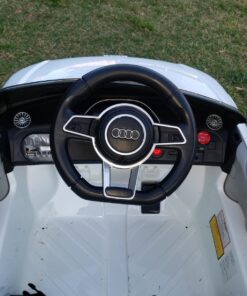 Costzon Kids Ride On Car, 12V Licensed Audi TT RS, Battery Powered Electric Ride On Vehicle w/Parental Remote Control, MP3, Lights, Horn, Opened Doors, High/Low Speeds, White 30 714IFNNSZQL