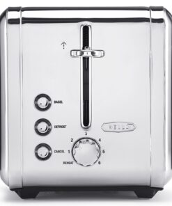 Alternative view of BELLA (14387) Linea Collection 2-Slice Toaster with Extra Wide Slot & Custom Settings, Polished Stainless Steel Chrome