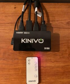 Kinivo HDMI Switch 4K HDR 301BN (3 in 1 Out, 4K 60Hz HDR, HDMI 2.0, High Speed 18Gbps, IR Remote, HDCP) - Compatible with Roku, PS5, Xbox, Apple TV, Nintendo Switch, Cable Box 3-PORT 41 714IyaM9s5L
