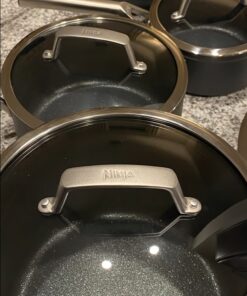 Ninja C39600 Foodi NeverStick Premium Hard-Anodized 13-Piece Cookware Set, Guaranteed to Never Stick, Nonstick, Durable, Oven Safe to 500°F, Grey 62 714JH FD3dL