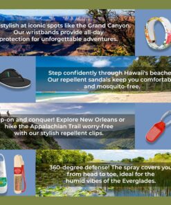 PARA'KITO Mosquito Insect & Bug Protection Wristband - Mosquito Stickers, Bug Spray Alternative - Summer Essentials, Beach Accessories, Hiking & Camping Essentials - Natural Essential Oils (Adventure) Adventure 12 714JJnv8xL 7