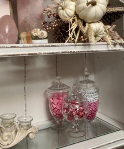 Mantello Apothecary Jars with Lids- Small Apothecary Jars, Candy Jars for Candy Buffet, 20 oz., 24 oz. and 28 oz. 38 714JM GoheL