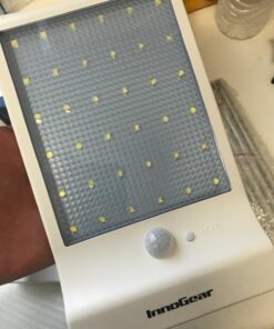 InnoGear Solar Outdoor Lights, 80 LEDs Solar Motion Sensor Lights with 4 Working Modes Solar Wall Lights IP65 Waterproof 450 Lumens Solar Gutter Lights for Front Door, Yard, Garage, Pack of 2 45 714KmjmohwL