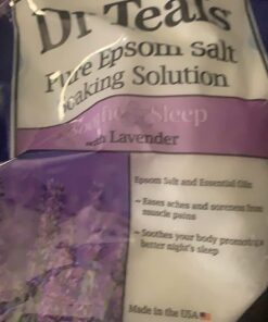 Dr Teal's Epsom Salt Soaking Solution, Soothe & Sleep, Lavender, 3lbs (Packaging May Vary) 3 Pound (Pack of 1) White 32 714Ks4x70PL