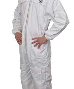 Humble Bee 410 Polycotton Beekeeping Suit with Round Veil XX-Small Linen White 10 714Kz91gzdL