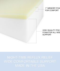 Acid Reflux Wedge Pillow. USA Made With Memory Foam Overlay And Removable Microfiber Cover "BIG" By Medslant. 31x28x7 Recommended Size For GERD & Other Sleep Issues. 1 Business Day Ship No Restock Fee 20 714LC5aT6GL