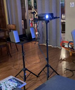 GooDee Projector 4K With WiFi And Bluetooth Supported, FHD 1080P Mini Projector For Outdoor Moives, 5G Video Projector For Home Theater Dolby Audio Zoom Portable Projector TV Stick PPT (YG600 Plus) Titanium Grey 33 714Miq5YobL