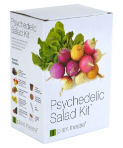Plant Theatre Psychedelic Vegetable Garden Starter Kit - Grow Kit with 5 Unique Types of Vegetable Seeds, Pots, Peat Discs, and More - Complete Seed Starter Kit for Outdoor or Indoor Garden Psychedelic Salad