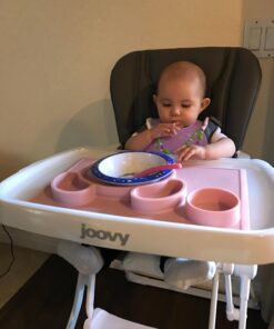 Joovy Nook High Chair Featuring Four-Position Adjustable Swing Open Tray, and Removable, Dishwasher-Safe Tray Insert for Easy Cleaning - Folds Down Flat for Easy Storage (Charcoal) Charcoal 39 714NGYol NL