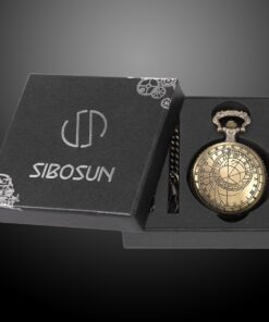 SIBOSUN Pocket Watch Chain Quartz Movement Arabic Numerals Half Hunter Smooth Back Case Bronze Vintage Box 53.Copper 16 714O6AXtxfL