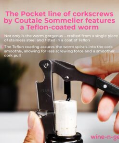 Pocket Prestige Waiters Corkscrew By Coutale Sommelier - Blackwood - French Patented Spring-Loaded Double Lever Wine Bottle Opener for Bartenders and Gifts - Sharp Micro-Serrated Knife 24 714O9l JuGL