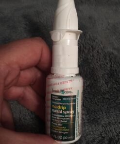 Amazon Basic Care No Drip Severe Congestion Nasal Pump Mist Spray, 12 Hour Relief, Oxymetazoline HCl, Maximum Strength Plus Menthol, Steroid Free, 1 Fluid Ounce No Drip Menthol 30 714OURPSTKL