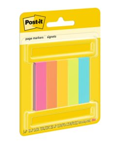 Alternative view of Post-it Page Markers, Assorted Colors , 1/2 in x 2 in, 50 Sheets/Pad, 5 Pads/Pack (670-5AF)